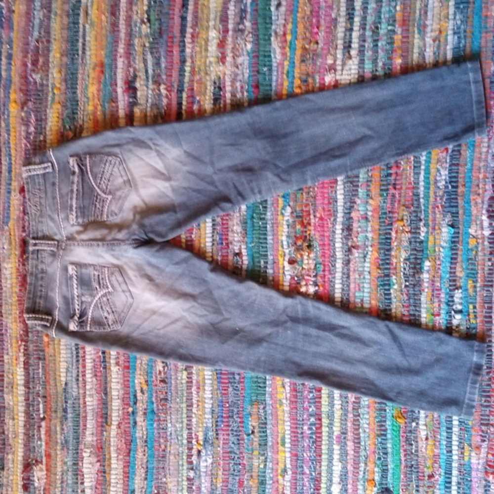 Vanity Medium Wash Distressed Skinny Ankle Jeans Size 28